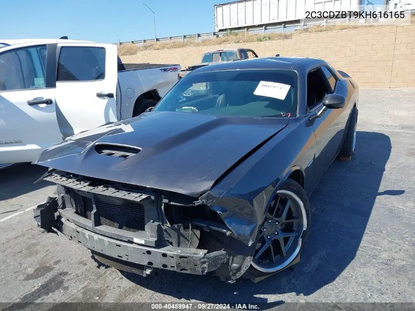 2019 Dodge Challenger R/T VIN: 2C3CDZBT9KH616165 Lot: 40459947