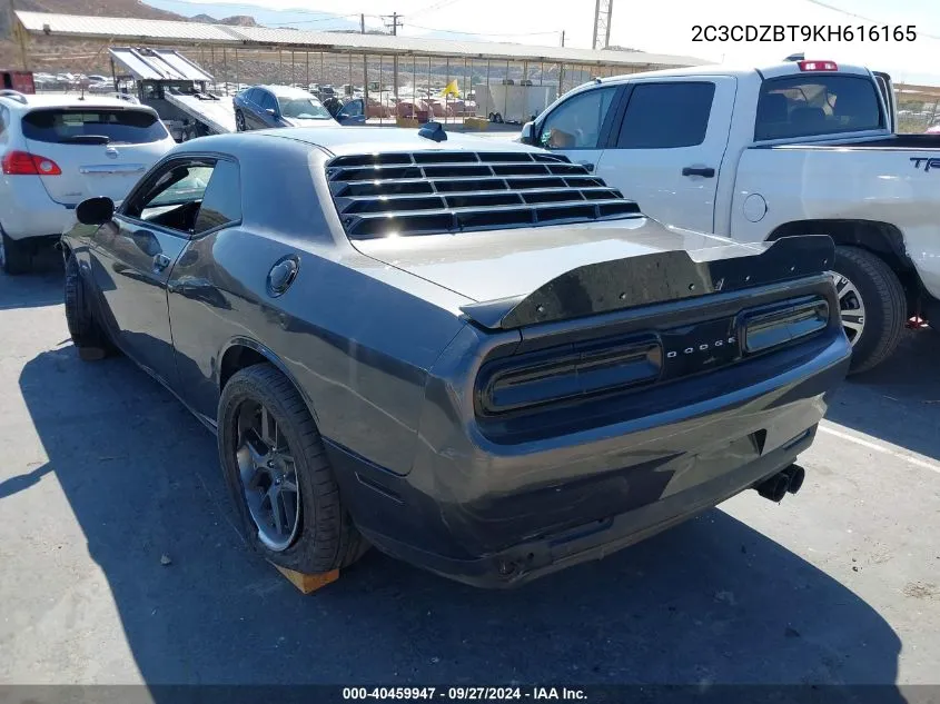 2019 Dodge Challenger R/T VIN: 2C3CDZBT9KH616165 Lot: 40459947