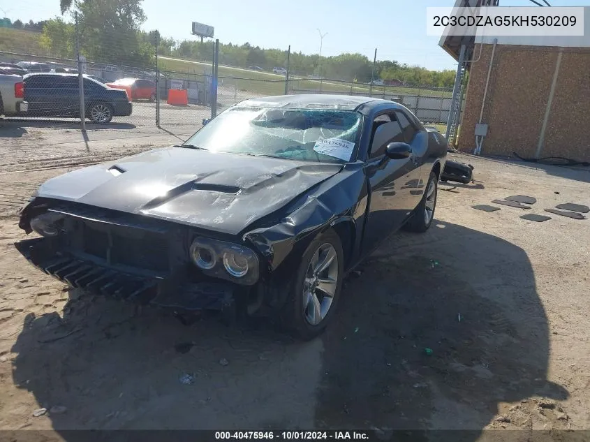 2019 Dodge Challenger Sxt VIN: 2C3CDZAG5KH530209 Lot: 40475946