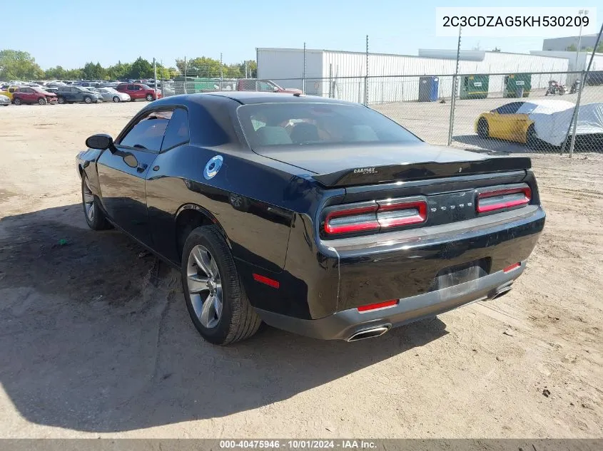 2019 Dodge Challenger Sxt VIN: 2C3CDZAG5KH530209 Lot: 40475946