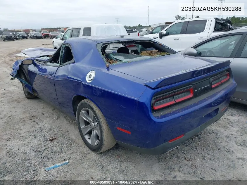 2019 Dodge Challenger Sxt VIN: 2C3CDZAG5KH530288 Lot: 40509891