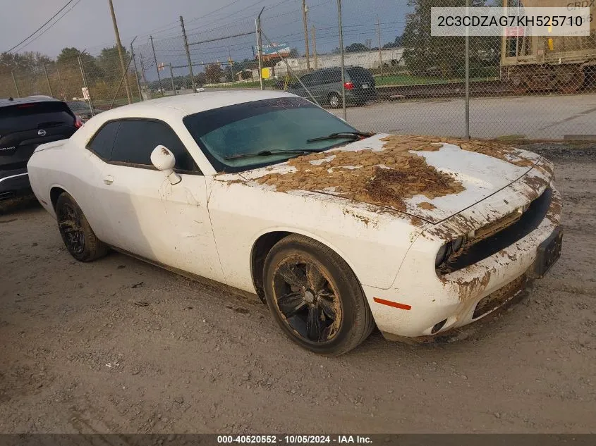 2019 Dodge Challenger Sxt VIN: 2C3CDZAG7KH525710 Lot: 40520552