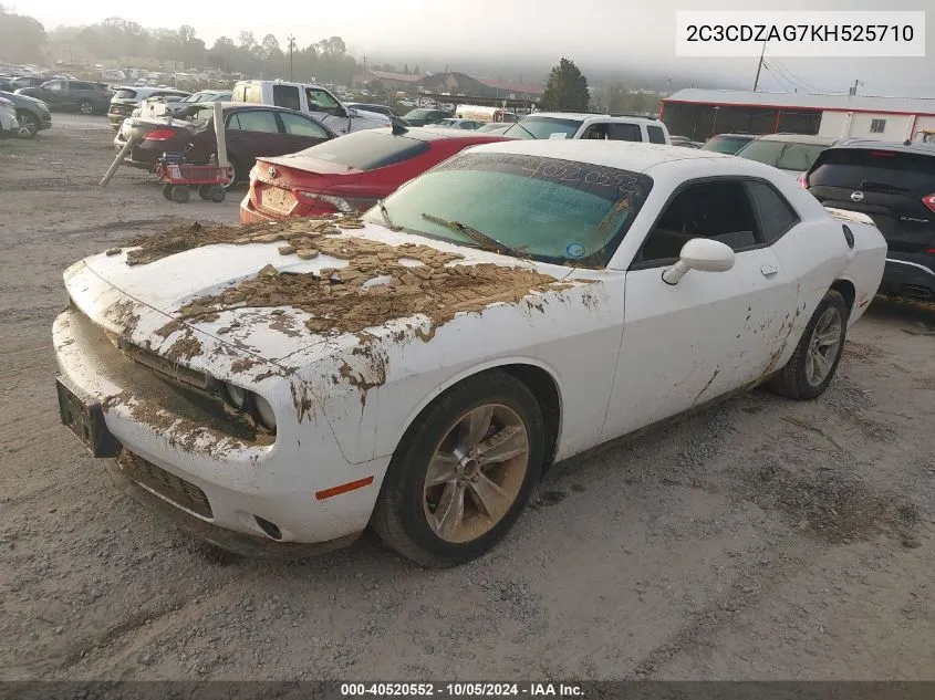 2019 Dodge Challenger Sxt VIN: 2C3CDZAG7KH525710 Lot: 40520552