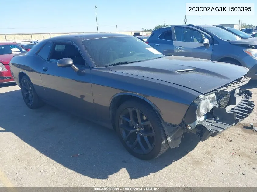 2019 Dodge Challenger Sxt VIN: 2C3CDZAG3KH503395 Lot: 40528899