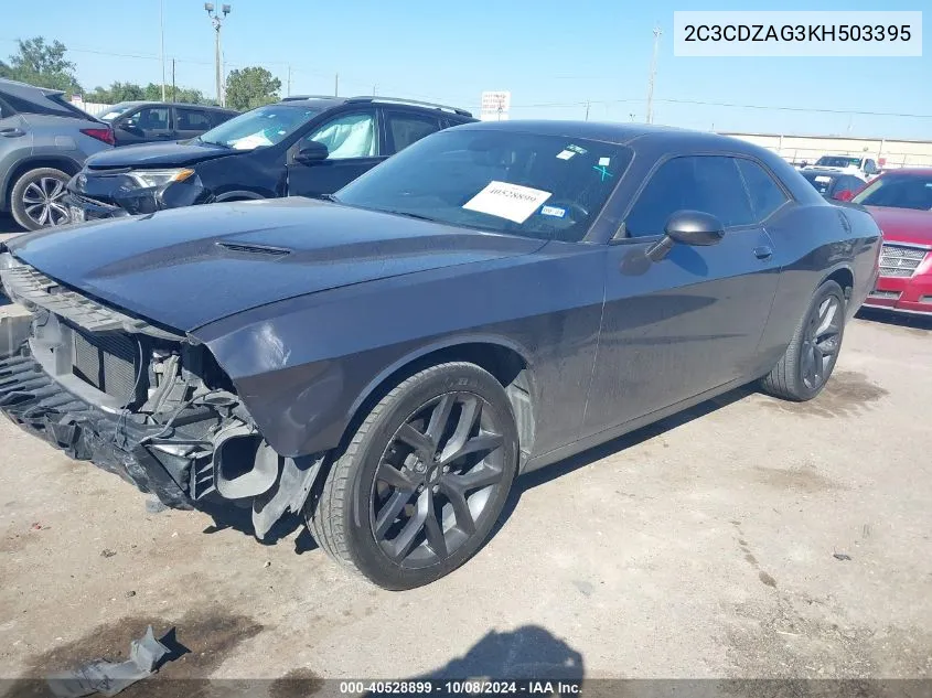 2019 Dodge Challenger Sxt VIN: 2C3CDZAG3KH503395 Lot: 40528899