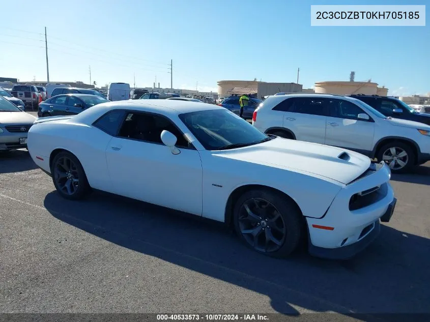 2019 Dodge Challenger R/T VIN: 2C3CDZBT0KH705185 Lot: 40533573