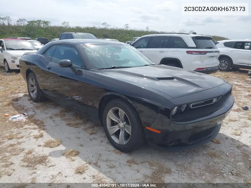 2019 Dodge Challenger Sxt VIN: 2C3CDZAG0KH675173 Lot: 40542191