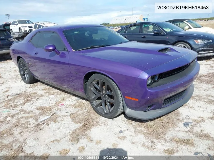 2019 Dodge Challenger R/T VIN: 2C3CDZBT9KH518463 Lot: 40565654