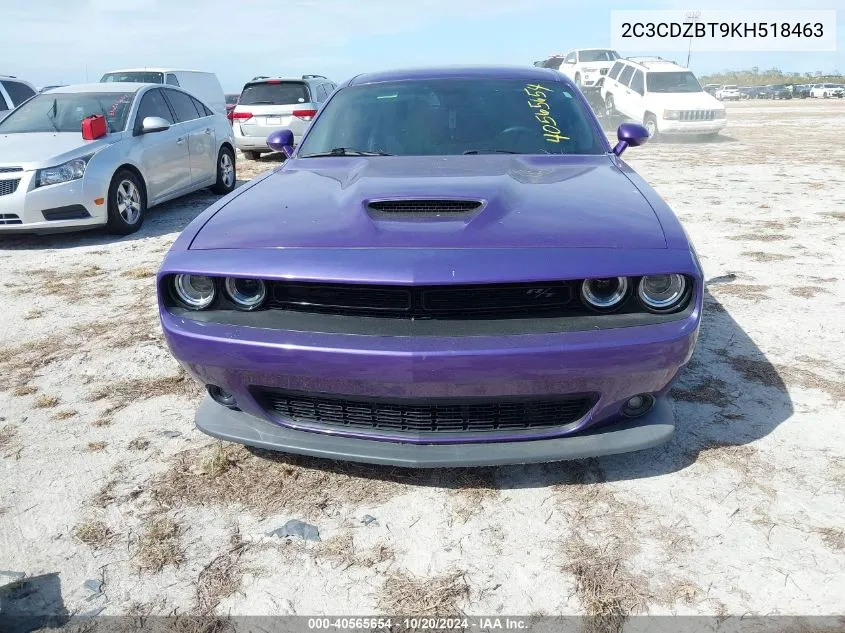 2019 Dodge Challenger R/T VIN: 2C3CDZBT9KH518463 Lot: 40565654