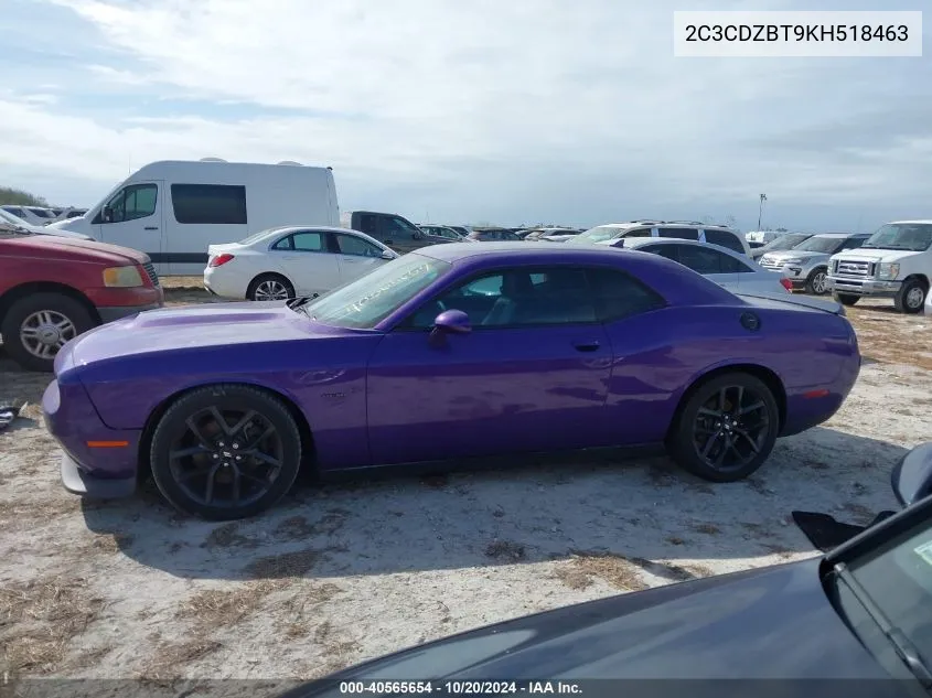 2C3CDZBT9KH518463 2019 Dodge Challenger R/T