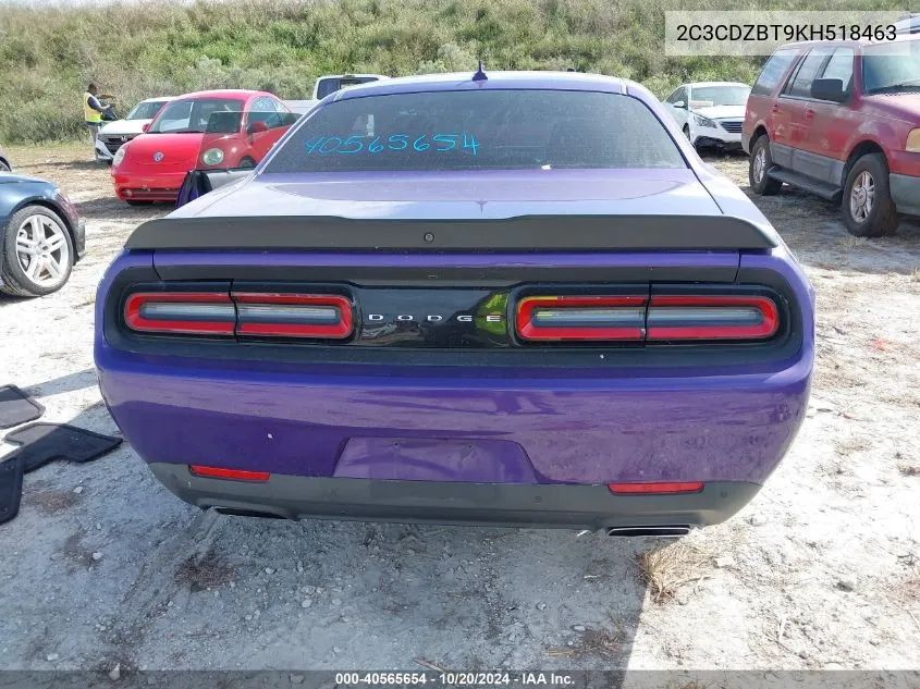 2019 Dodge Challenger R/T VIN: 2C3CDZBT9KH518463 Lot: 40565654