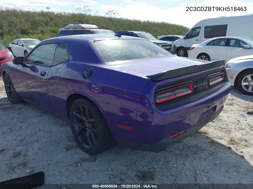 2019 Dodge Challenger R/T VIN: 2C3CDZBT9KH518463 Lot: 40565654