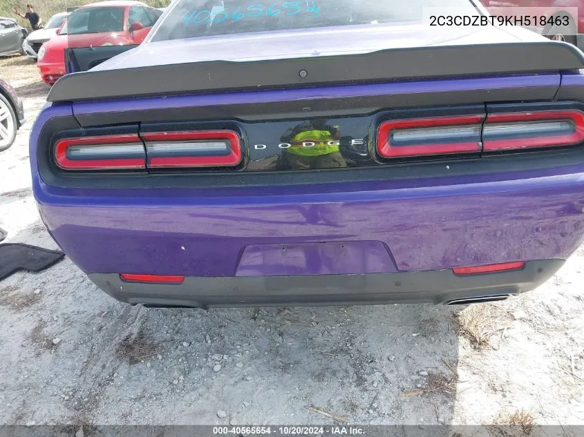 2019 Dodge Challenger R/T VIN: 2C3CDZBT9KH518463 Lot: 40565654