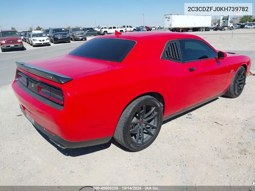 2019 Dodge Challenger R/T Scat Pack VIN: 2C3CDZFJ0KH739782 Lot: 40605235