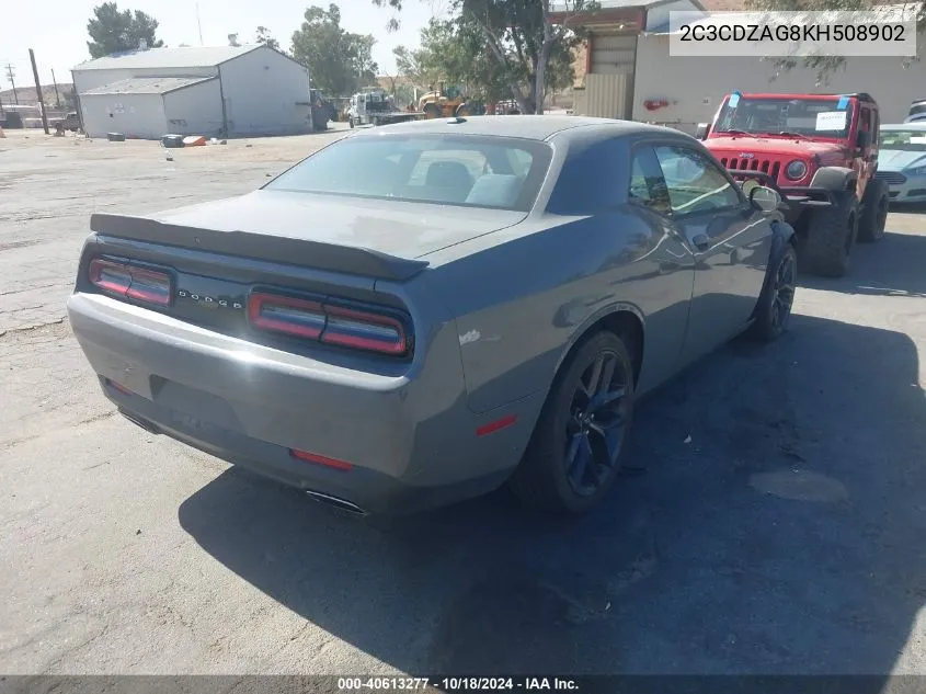 2019 Dodge Challenger Sxt VIN: 2C3CDZAG8KH508902 Lot: 40613277