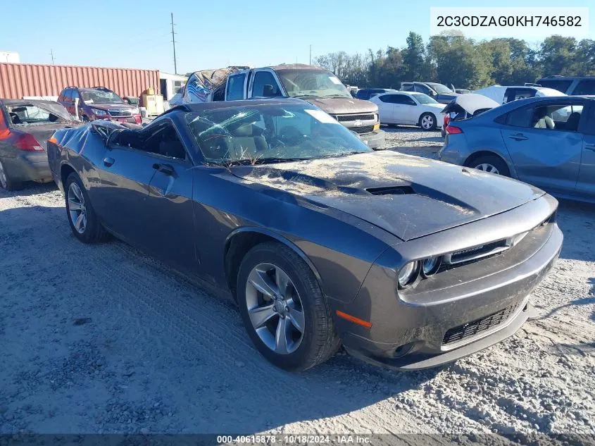 2019 Dodge Challenger Sxt VIN: 2C3CDZAG0KH746582 Lot: 40615878