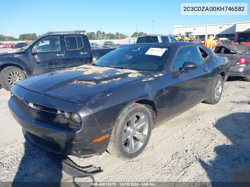 2019 Dodge Challenger Sxt VIN: 2C3CDZAG0KH746582 Lot: 40615878