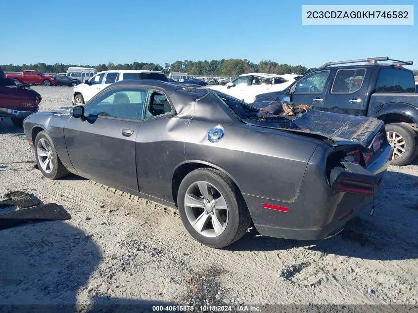 2019 Dodge Challenger Sxt VIN: 2C3CDZAG0KH746582 Lot: 40615878