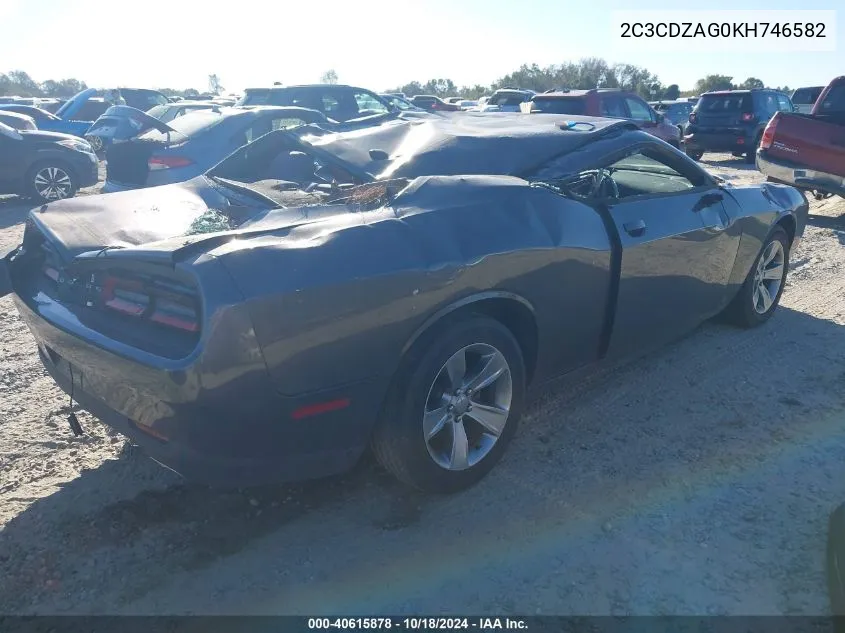 2C3CDZAG0KH746582 2019 Dodge Challenger Sxt