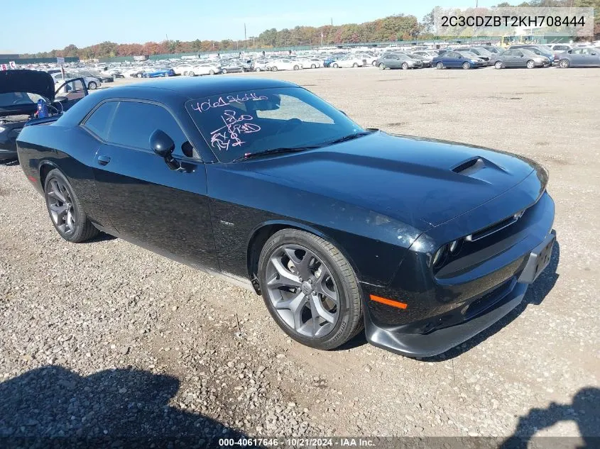 2019 Dodge Challenger R/T VIN: 2C3CDZBT2KH708444 Lot: 40617646