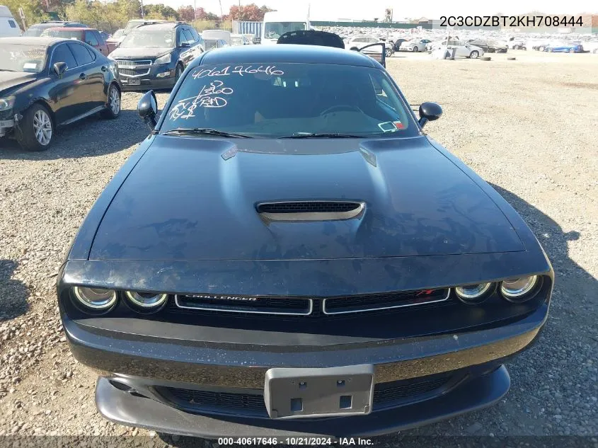 2019 Dodge Challenger R/T VIN: 2C3CDZBT2KH708444 Lot: 40617646