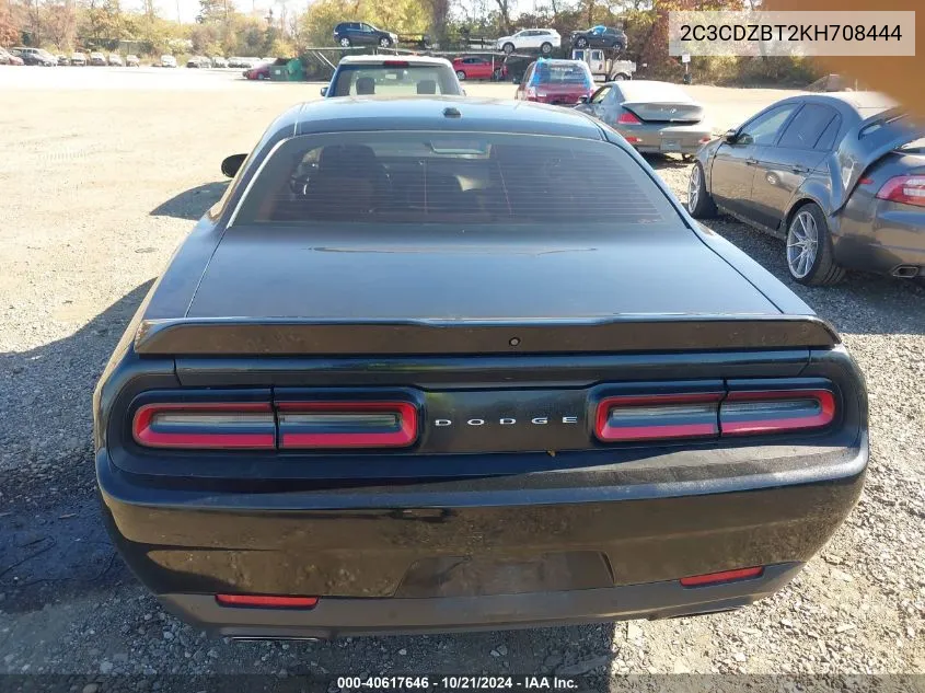 2019 Dodge Challenger R/T VIN: 2C3CDZBT2KH708444 Lot: 40617646