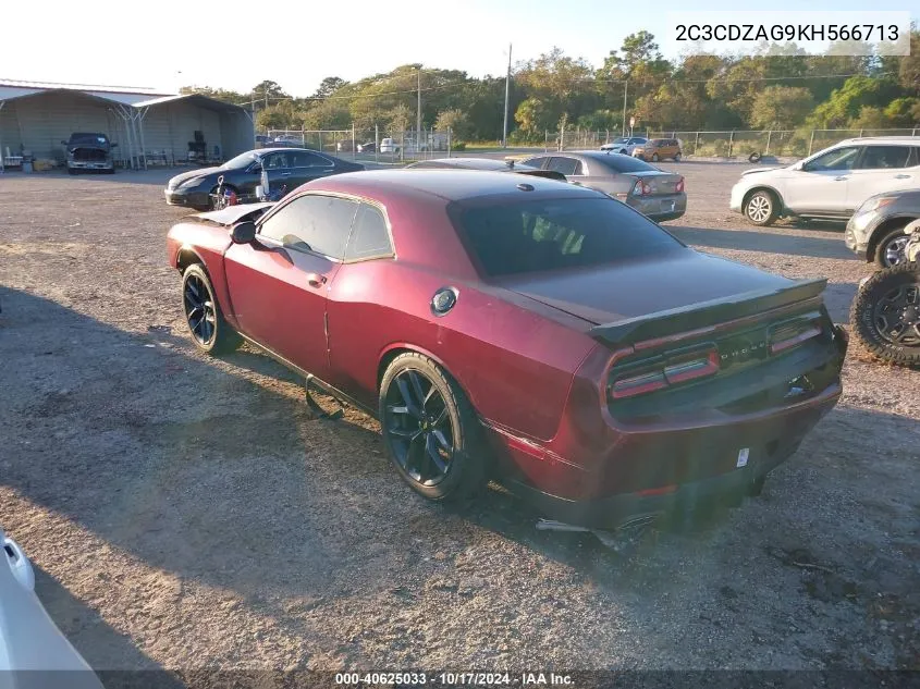 2C3CDZAG9KH566713 2019 Dodge Challenger Sxt