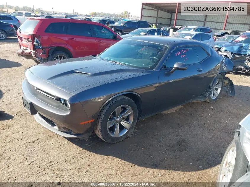 2019 Dodge Challenger Sxt VIN: 2C3CDZAG6KH534785 Lot: 40633607