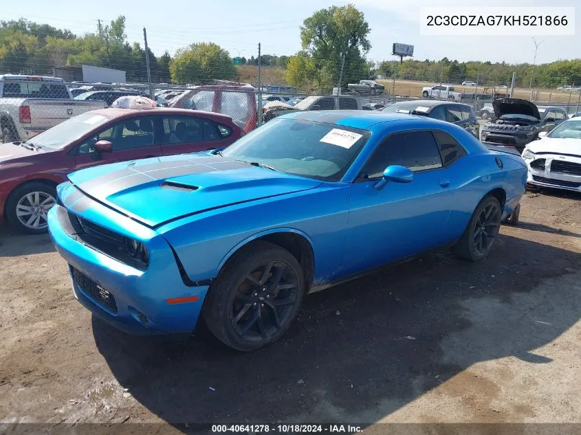 2019 Dodge Challenger Sxt VIN: 2C3CDZAG7KH521866 Lot: 40641278