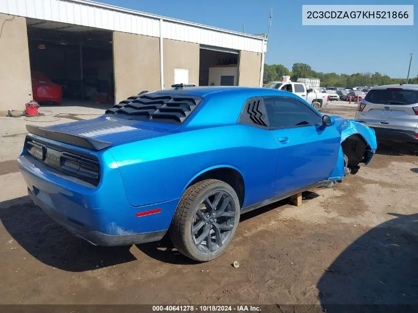 2019 Dodge Challenger Sxt VIN: 2C3CDZAG7KH521866 Lot: 40641278