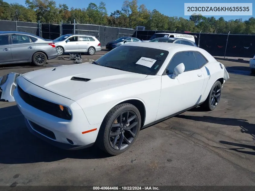 2C3CDZAG6KH635535 2019 Dodge Challenger Sxt