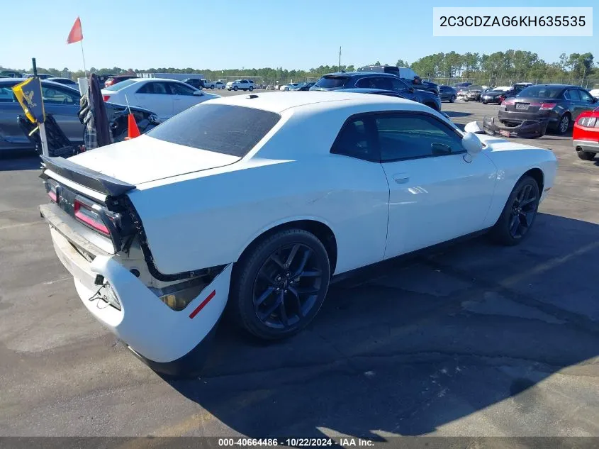 2019 Dodge Challenger Sxt VIN: 2C3CDZAG6KH635535 Lot: 40664486