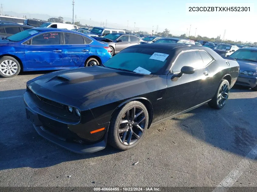 2019 Dodge Challenger R/T VIN: 2C3CDZBTXKH552301 Lot: 40668455