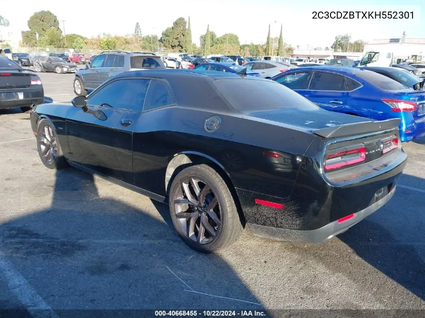 2019 Dodge Challenger R/T VIN: 2C3CDZBTXKH552301 Lot: 40668455