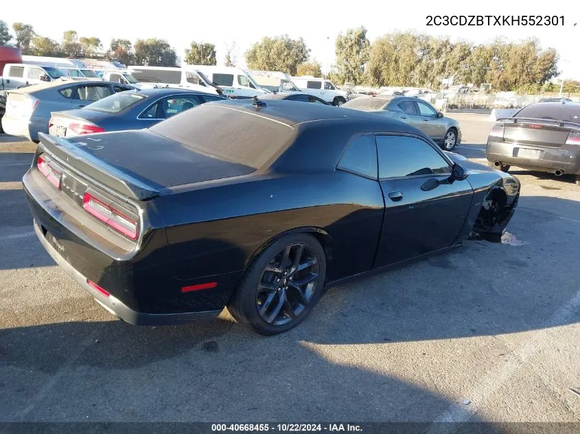 2019 Dodge Challenger R/T VIN: 2C3CDZBTXKH552301 Lot: 40668455