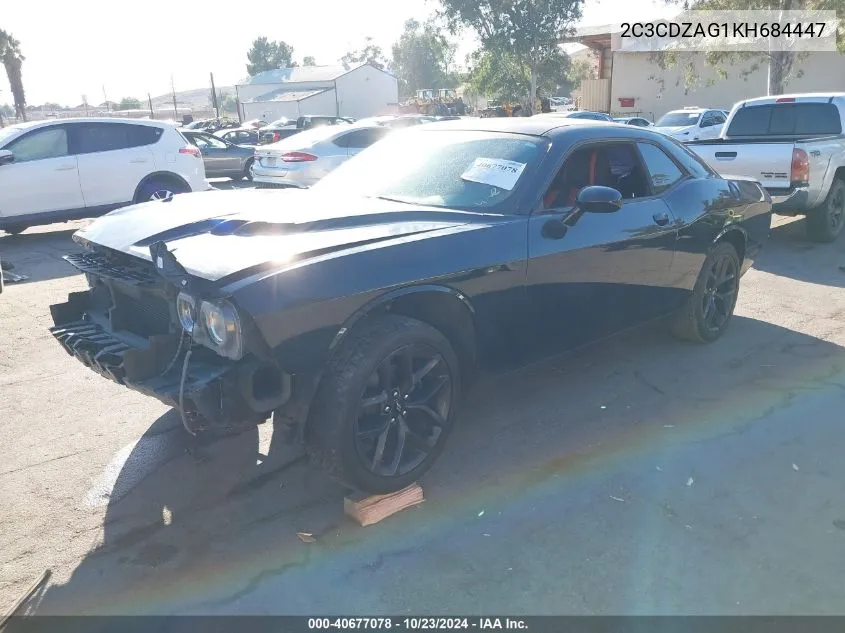 2019 Dodge Challenger Sxt VIN: 2C3CDZAG1KH684447 Lot: 40677078