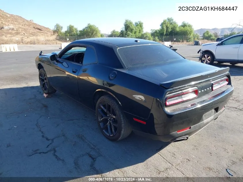 2019 Dodge Challenger Sxt VIN: 2C3CDZAG1KH684447 Lot: 40677078