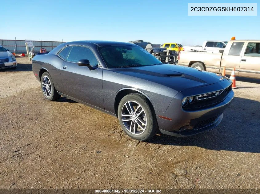 2C3CDZGG5KH607314 2019 Dodge Challenger Sxt Awd