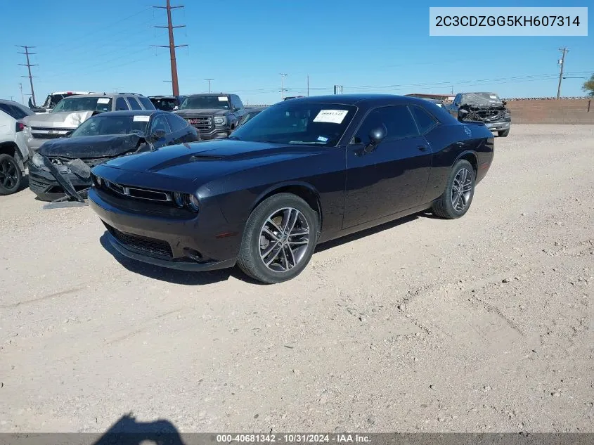 2C3CDZGG5KH607314 2019 Dodge Challenger Sxt Awd