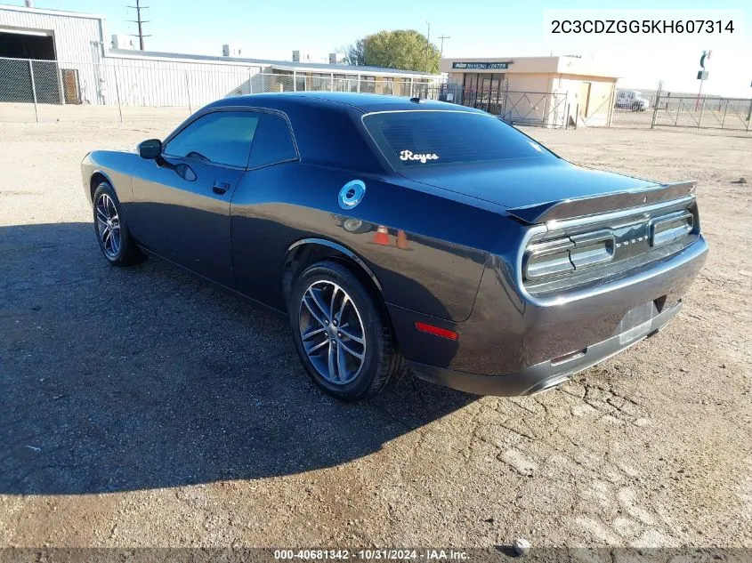 2C3CDZGG5KH607314 2019 Dodge Challenger Sxt Awd