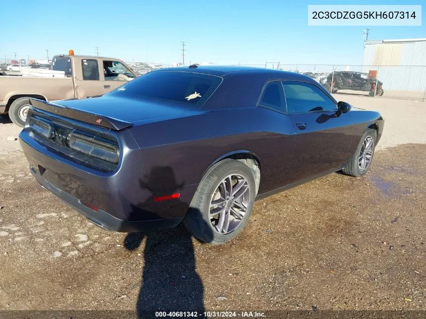 2C3CDZGG5KH607314 2019 Dodge Challenger Sxt Awd