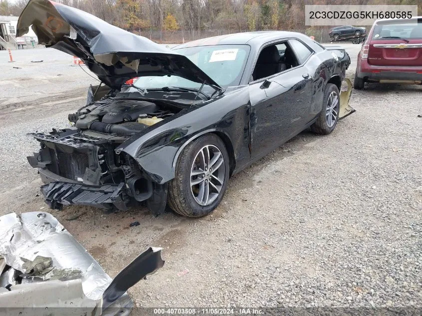 2019 Dodge Challenger Sxt Awd VIN: 2C3CDZGG5KH680585 Lot: 40703508