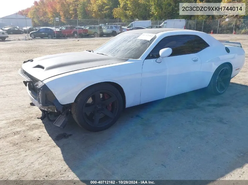 2019 Dodge Challenger Srt Hellcat VIN: 2C3CDZC9XKH744014 Lot: 40712162