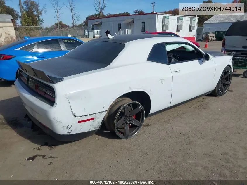 2019 Dodge Challenger Srt Hellcat VIN: 2C3CDZC9XKH744014 Lot: 40712162