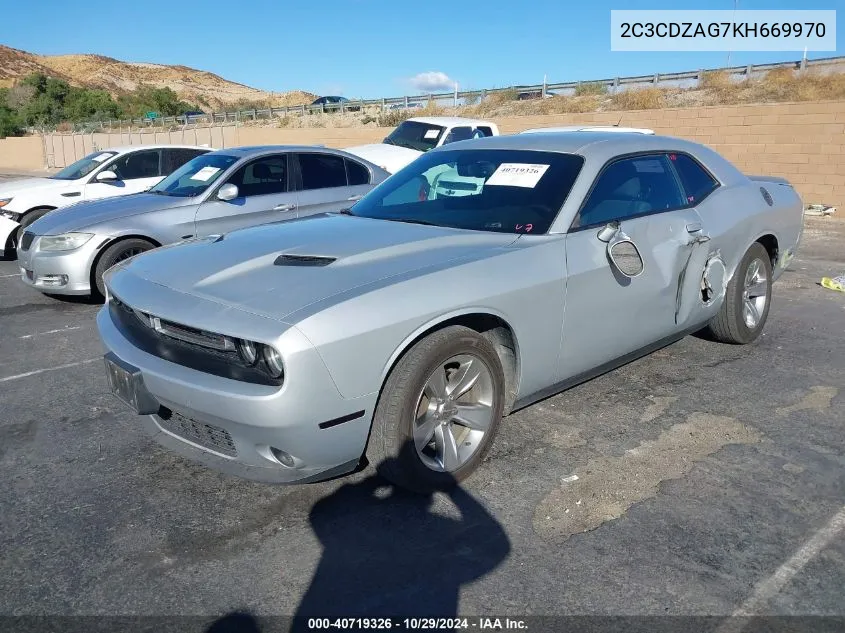 2019 Dodge Challenger Sxt VIN: 2C3CDZAG7KH669970 Lot: 40719326