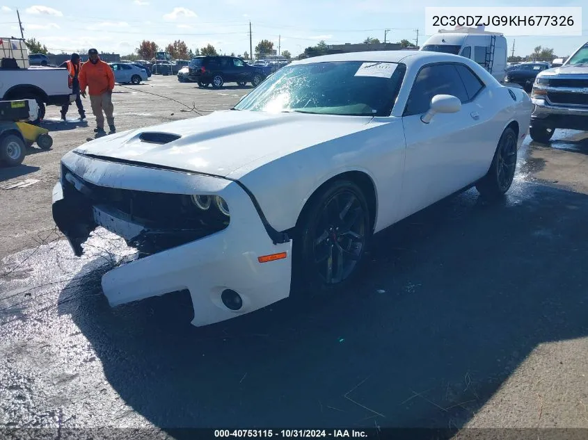 2019 Dodge Challenger Gt VIN: 2C3CDZJG9KH677326 Lot: 40753115