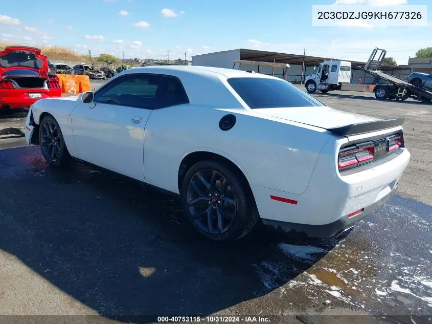 2019 Dodge Challenger Gt VIN: 2C3CDZJG9KH677326 Lot: 40753115