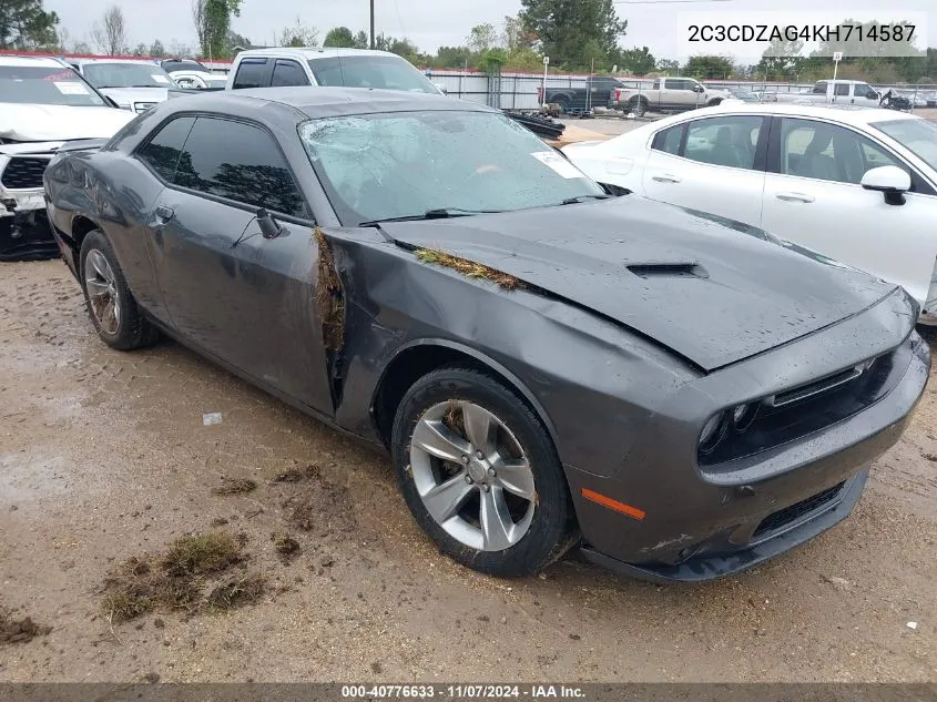 2019 Dodge Challenger Sxt VIN: 2C3CDZAG4KH714587 Lot: 40776633