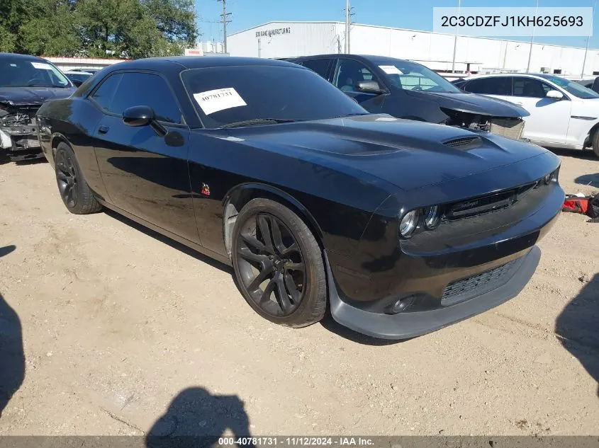 2C3CDZFJ1KH625693 2019 Dodge Challenger R/T Scat Pack