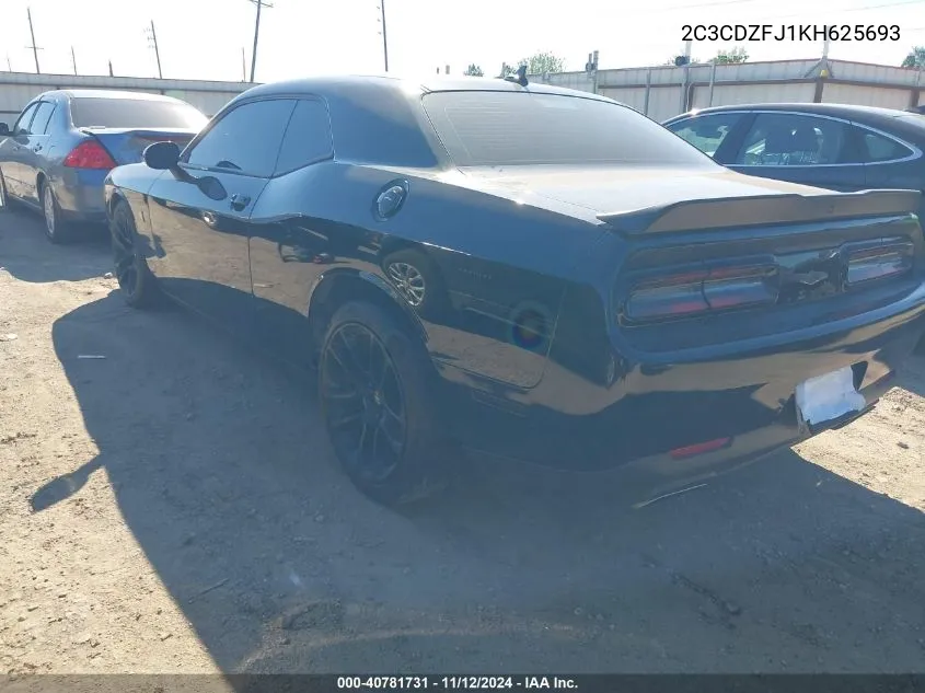 2C3CDZFJ1KH625693 2019 Dodge Challenger R/T Scat Pack